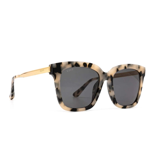 DIFF Eyewear Bella - Cream Tortoise Grey Sunglasses