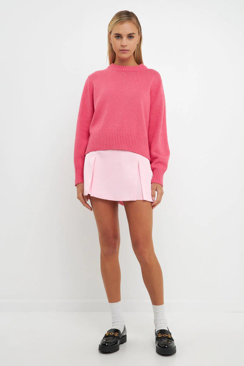 Relaxed Fit Pink Sweater