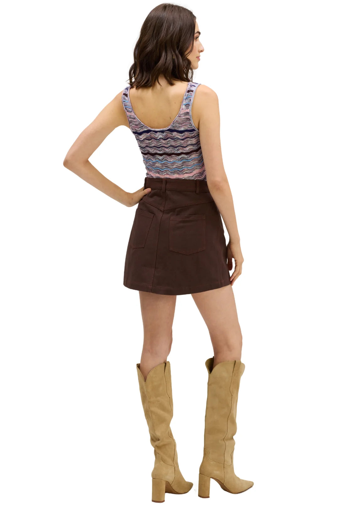 Bianca Tank Top - Blue/Pink Multi