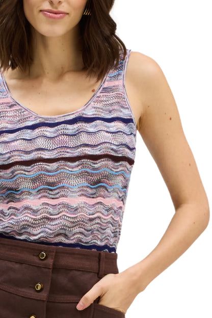Bianca Tank Top - Blue/Pink Multi