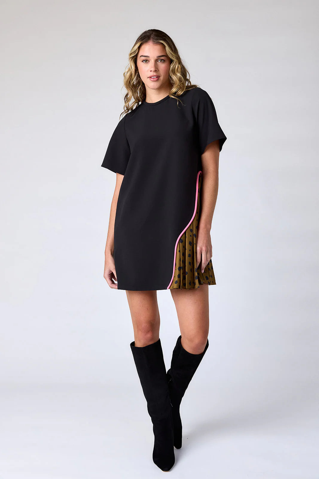 Graham Dress - Black/Ink Spots