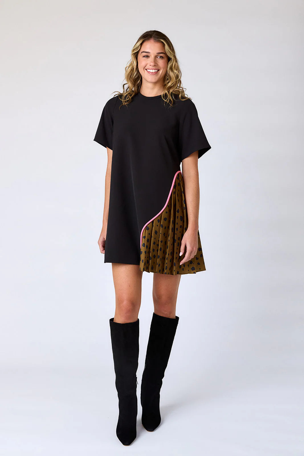 Graham Dress - Black/Ink Spots