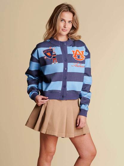 Playbook Patch Cardigan - Auburn