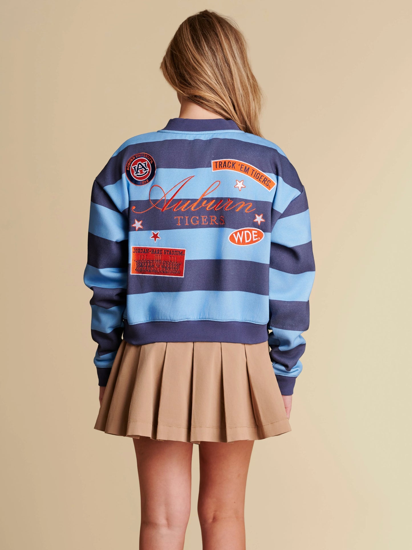Playbook Patch Cardigan - Auburn