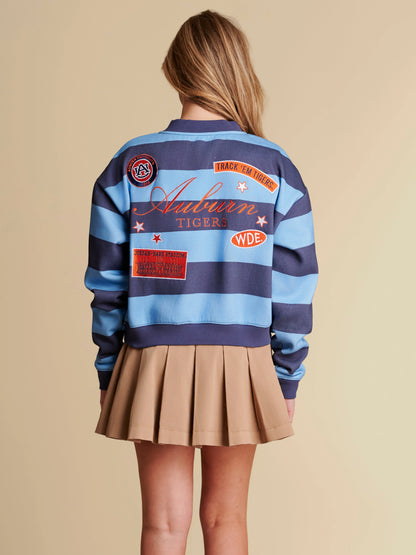 Playbook Patch Cardigan - Auburn