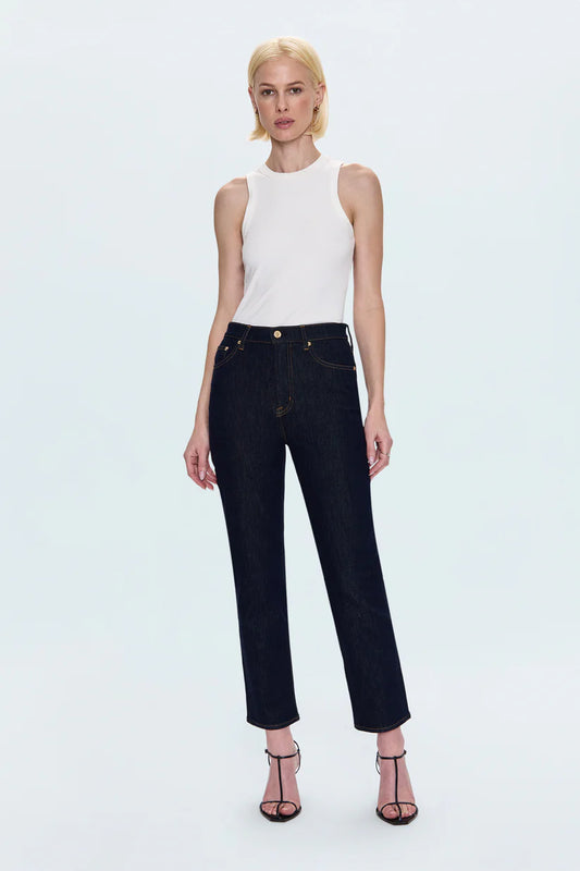 Bri High Rise Slim Straight Ankle Jean - Nightfall