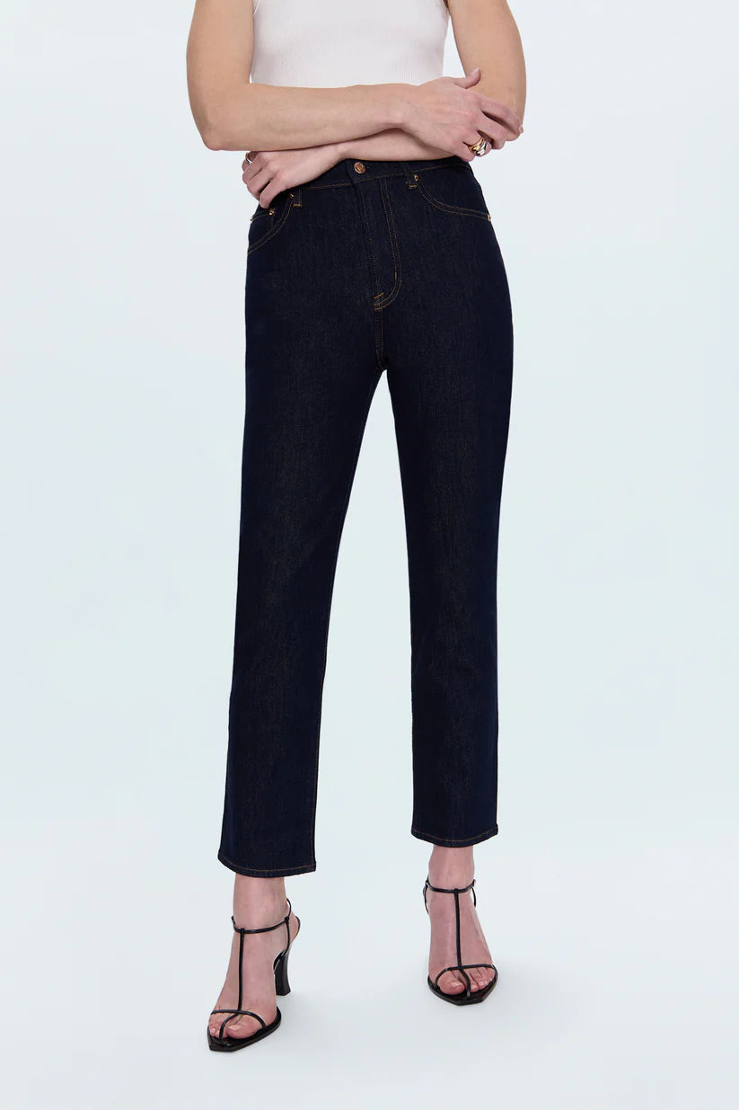 Bri High Rise Slim Straight Ankle Jean - Nightfall