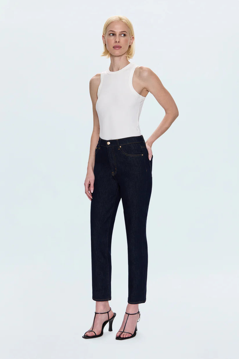 Bri High Rise Slim Straight Ankle Jean - Nightfall