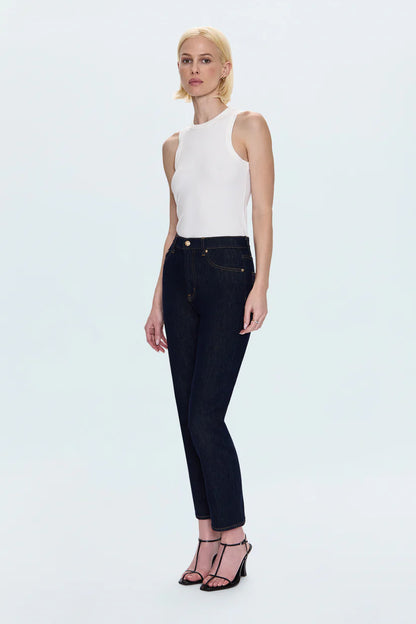 Bri High Rise Slim Straight Ankle Jean - Nightfall