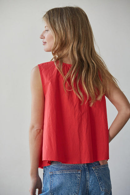 Davina Tie Top - Red