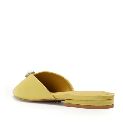 Beatrice Satin Mule - Green