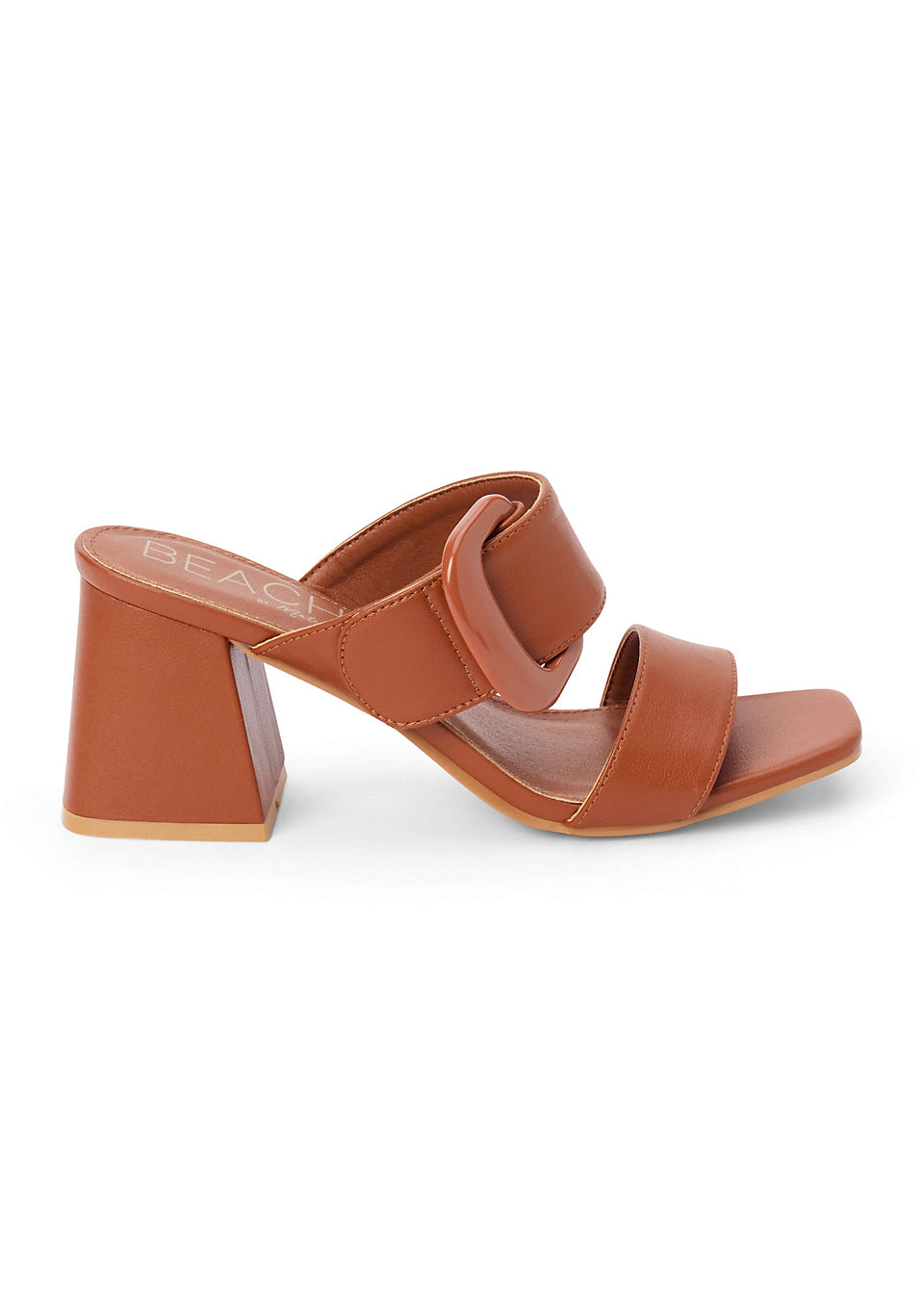 Sally Block Heel Sandal - Cognac