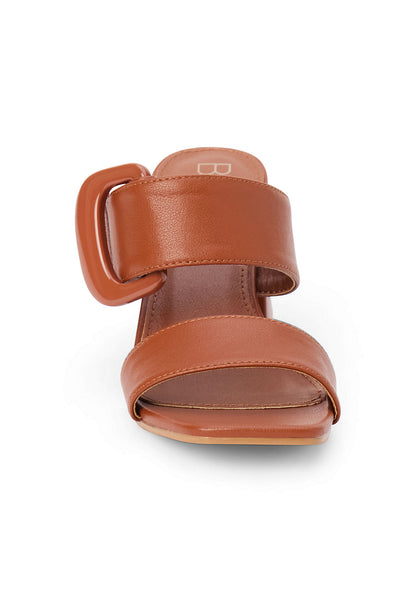 Sally Block Heel Sandal - Cognac