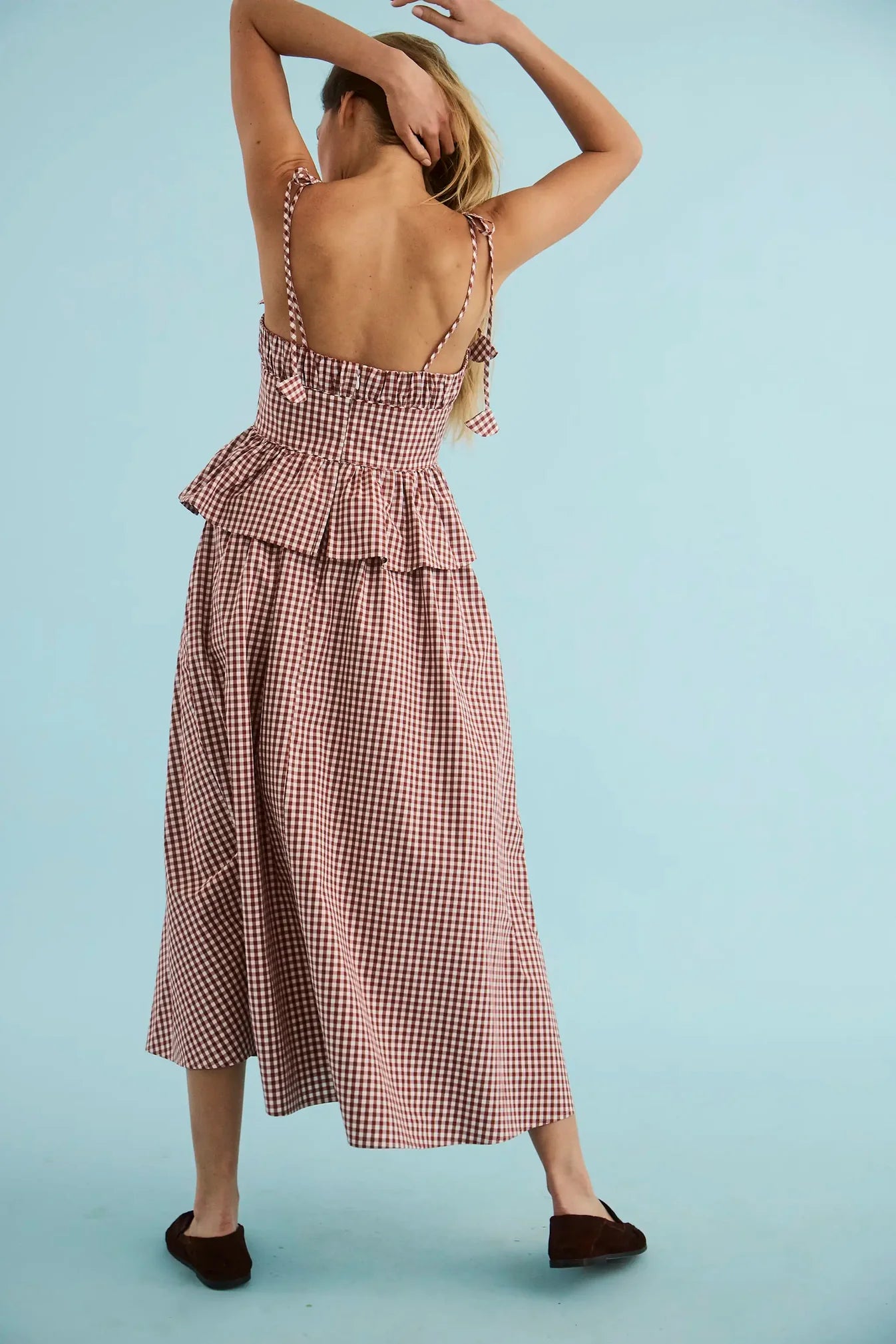 Betsy Dress - Costwold Check Rust