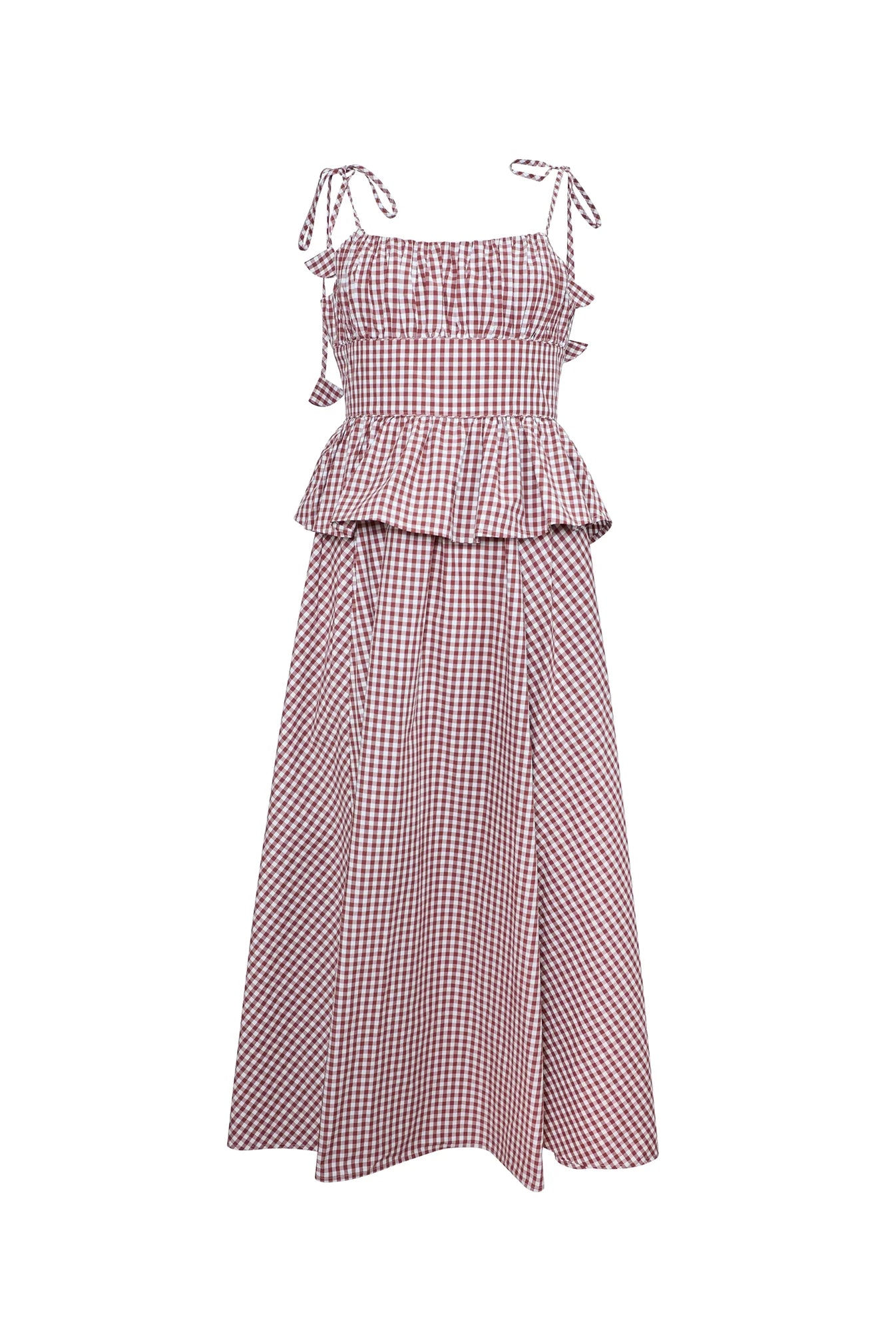 Betsy Dress - Costwold Check Rust