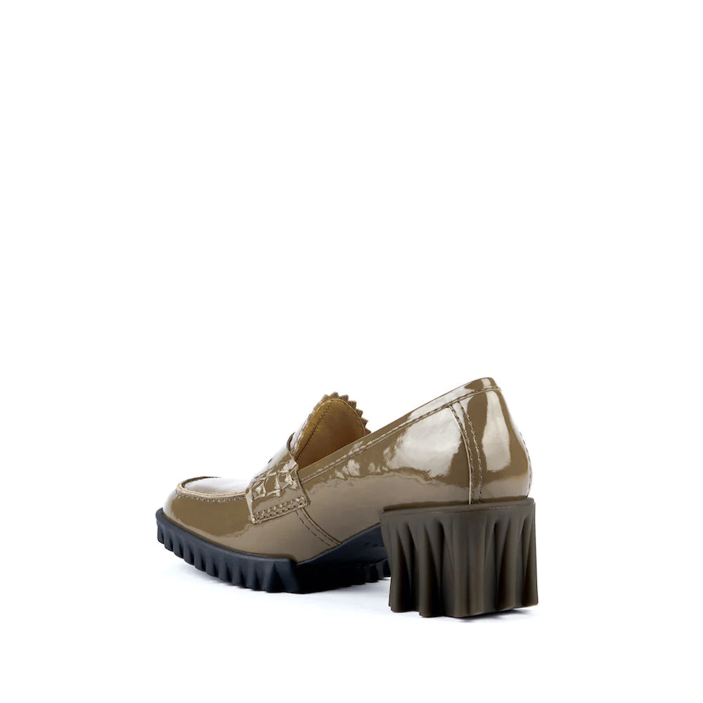 4CCCCEES Bloffo Penny Heeled Loafers - Khaki
