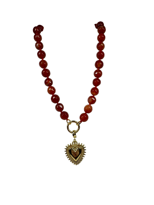 Rust Heart Necklace