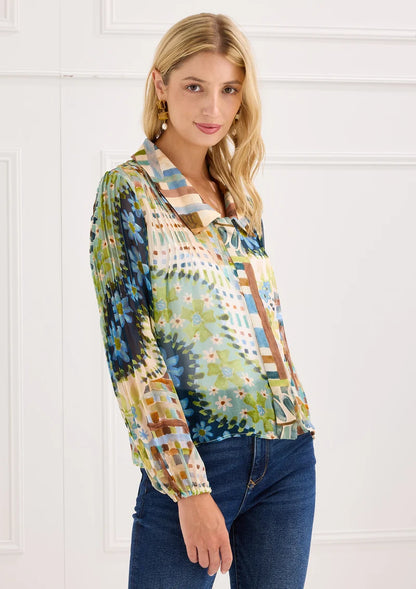Cassie Shirt - Mosaic Meadow