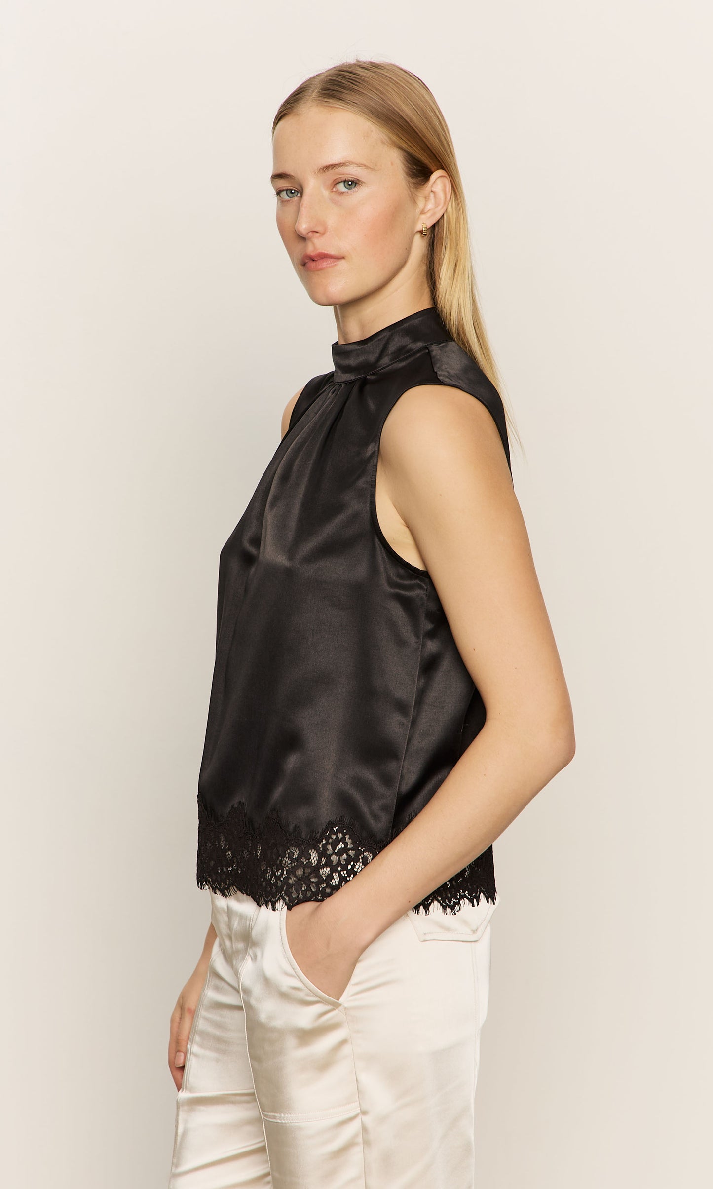 LATE NIGHT SATIN TANK
