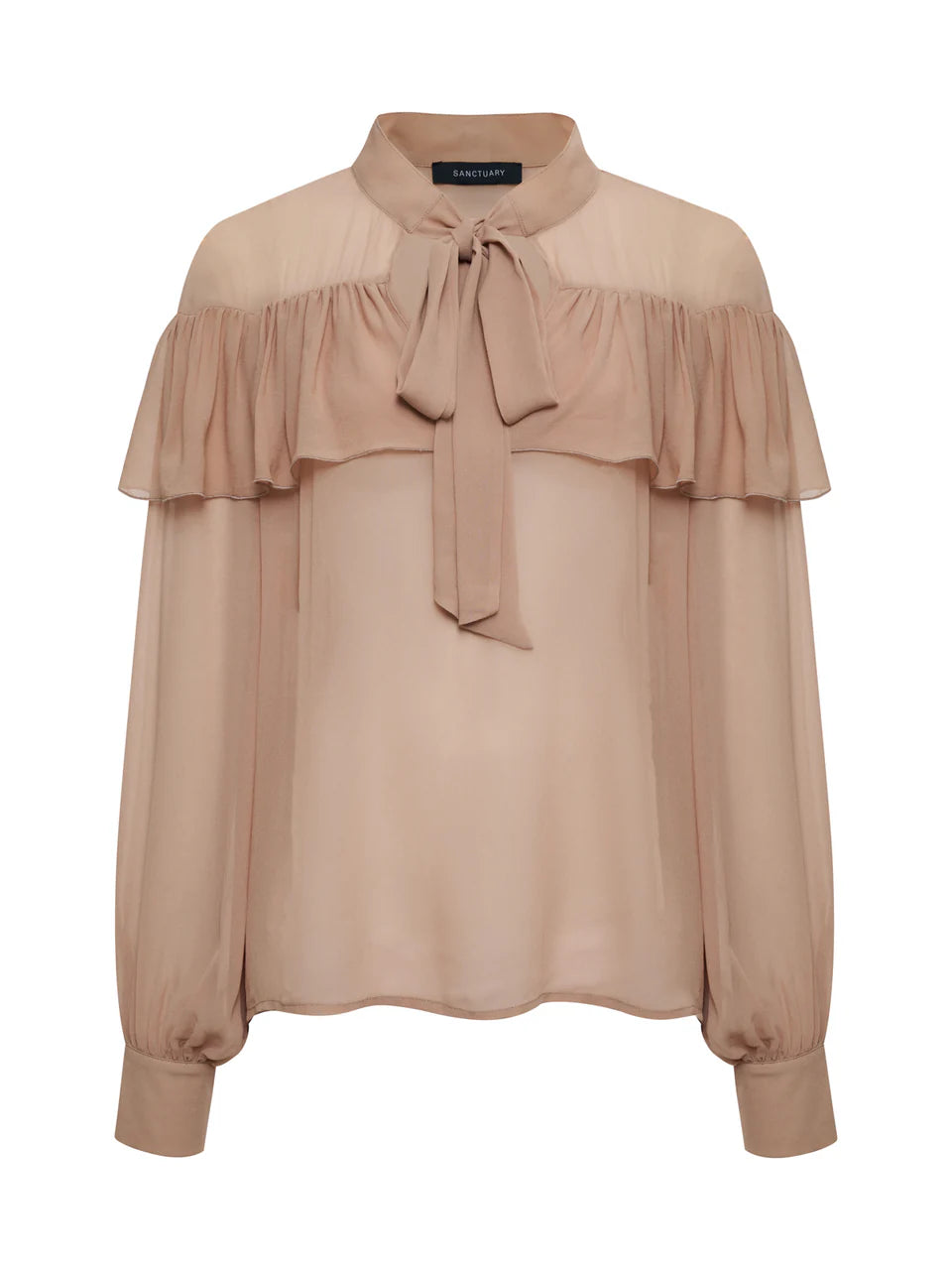 Fade Into You Ruffle Blouse - Fawn