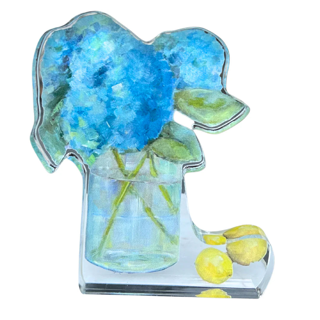 “Hydrangea Lemon Love” Acrylic Shelfie
