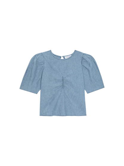 Cecily Baby Doll Top - Chambray
