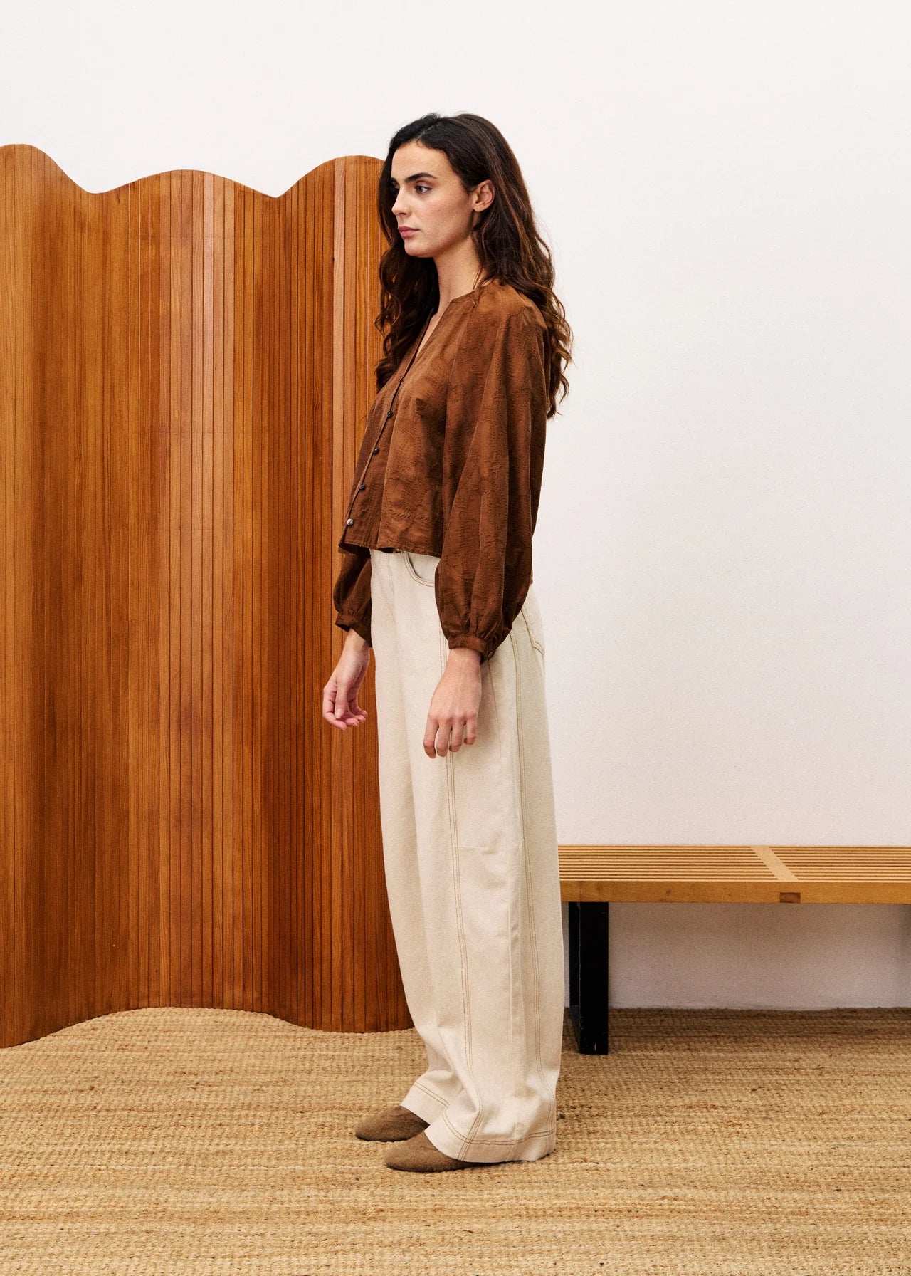 Pensee Blouse - Ice Brown