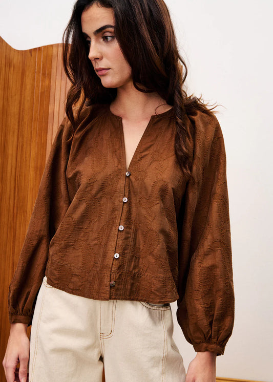Pensee Blouse - Ice Brown