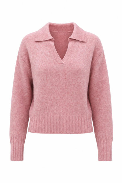 Mirai Polo Sweater - Rose