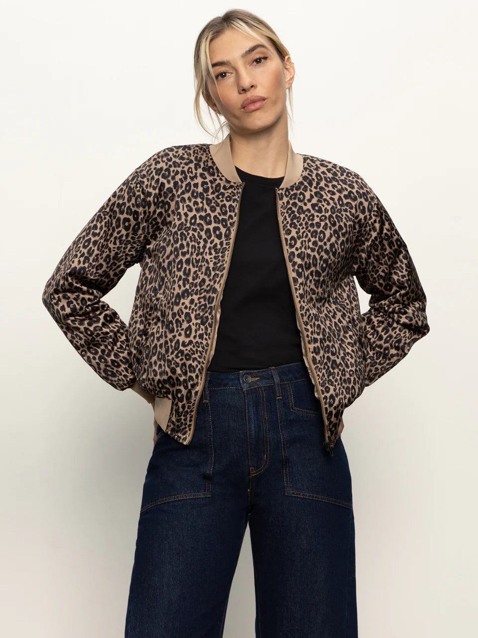 Monroe Sateen Bomber Jacket - French Kitty