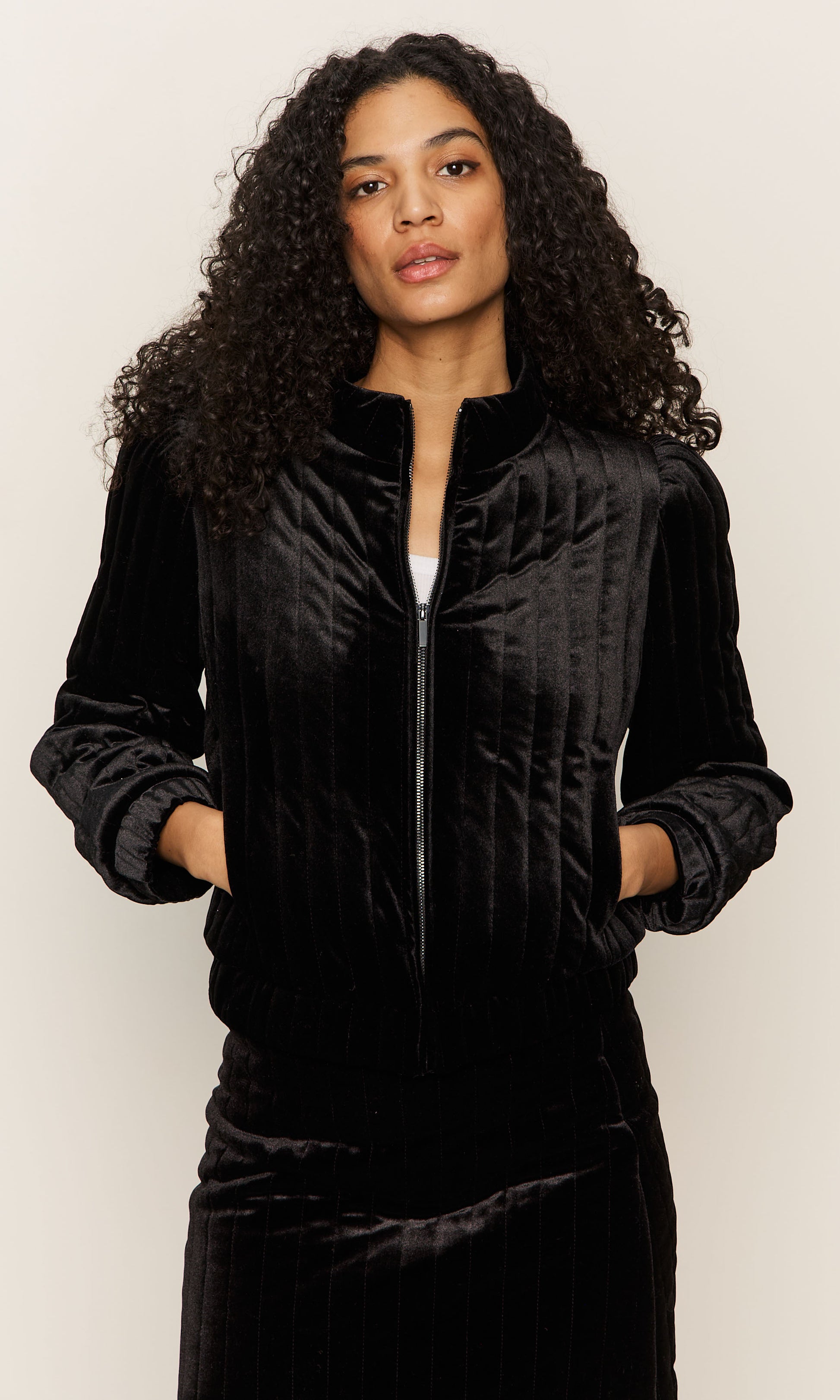 Quilted Velvet Jacket