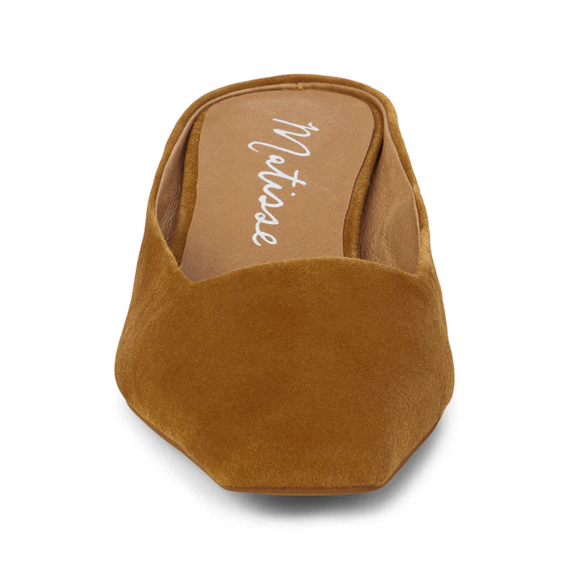 Classy Heeled Mule - Tobacco