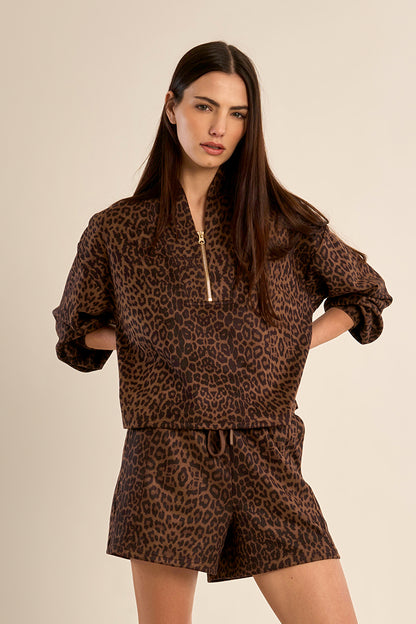 Colette Shorts - Leopard Brown