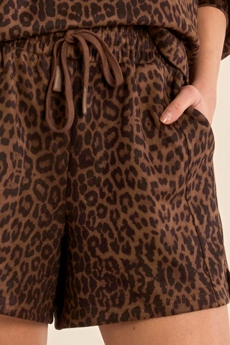Colette Shorts - Leopard Brown