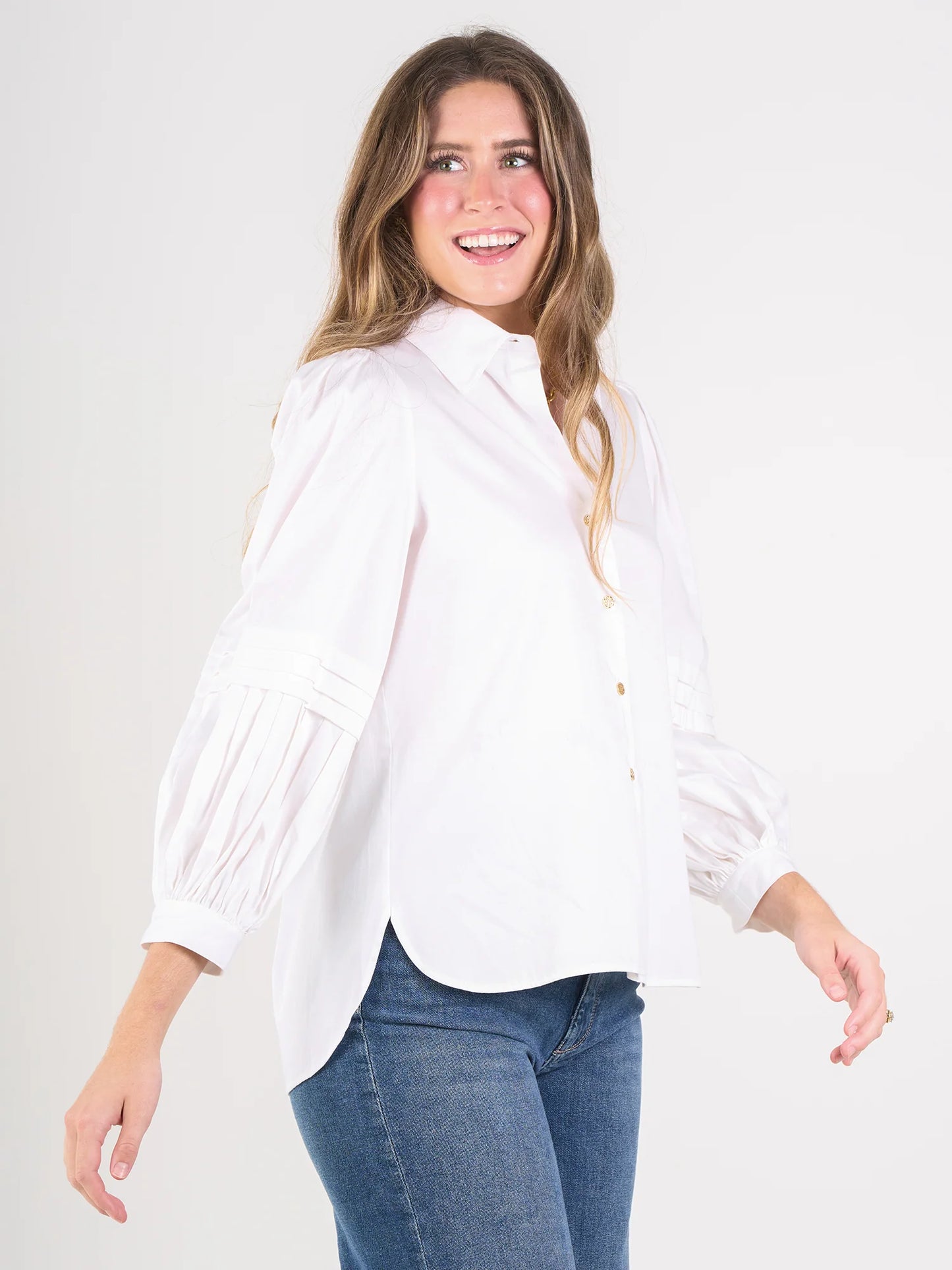 Oxford Top - White Cotton Poplin