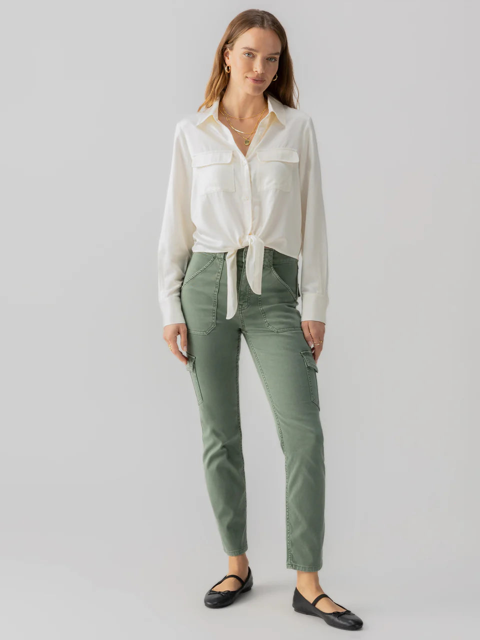 Sculpted Hayden Cargo Pant - Dark Spruce