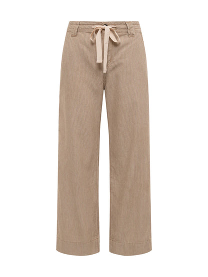 Lily Stripe Cropped Pant - Lido Stripe
