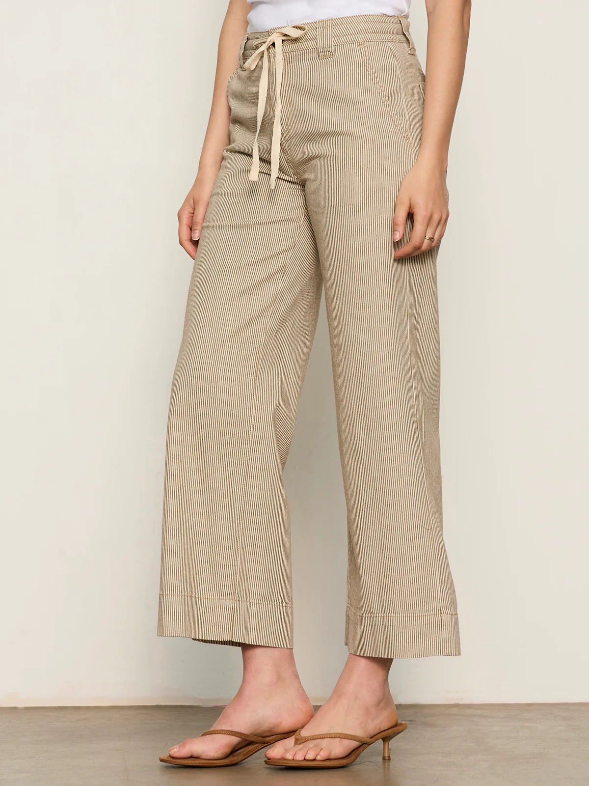 Lily Stripe Cropped Pant - Lido Stripe