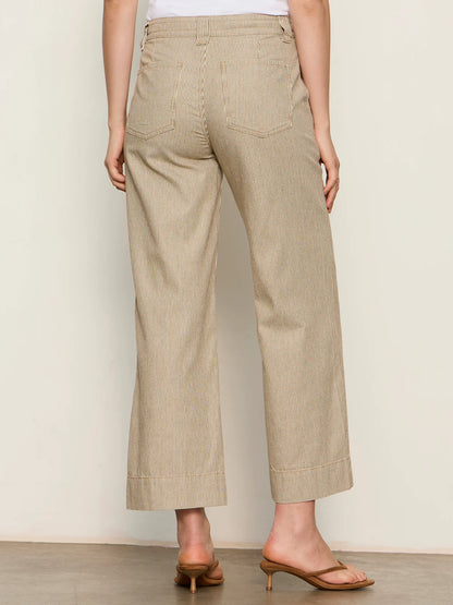 Lily Stripe Cropped Pant - Lido Stripe