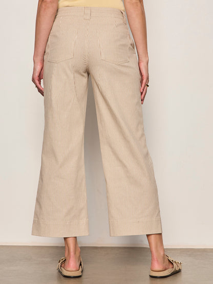 LILY STRIPE CROPPED PANT