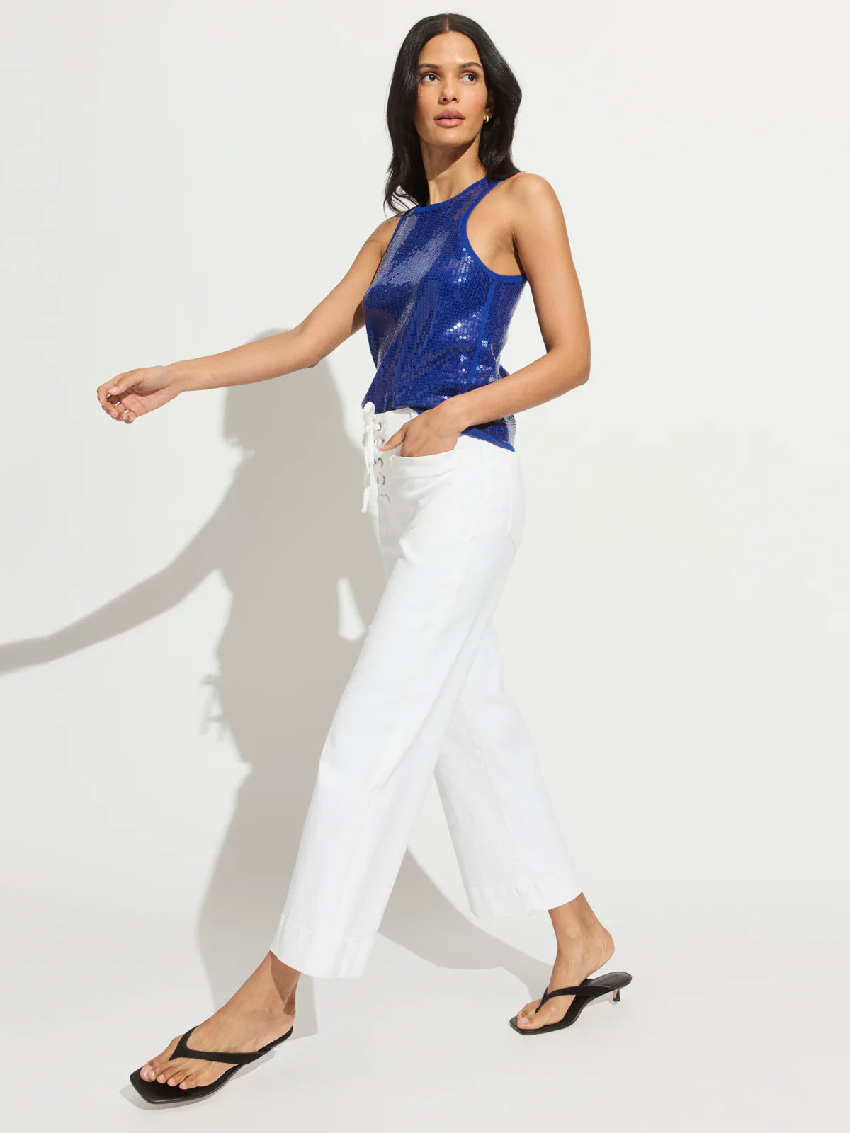 Lace Up Mariner Pant - Chalk