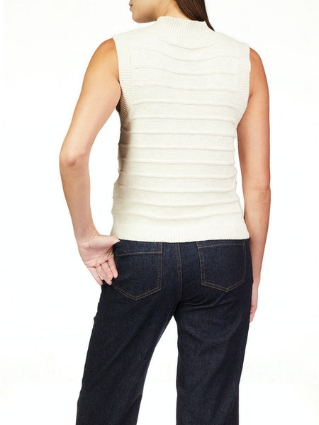 Life Is Easy Sweater Shell Tank Top - Chalk