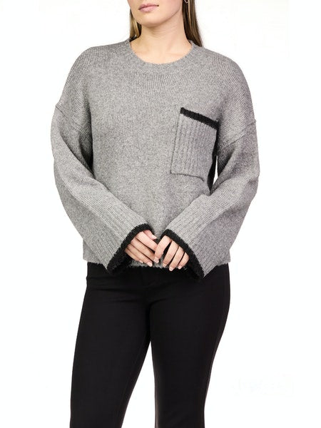 Uptown Girl Sweater - Heather Ash