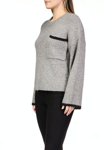 Uptown Girl Sweater - Heather Ash