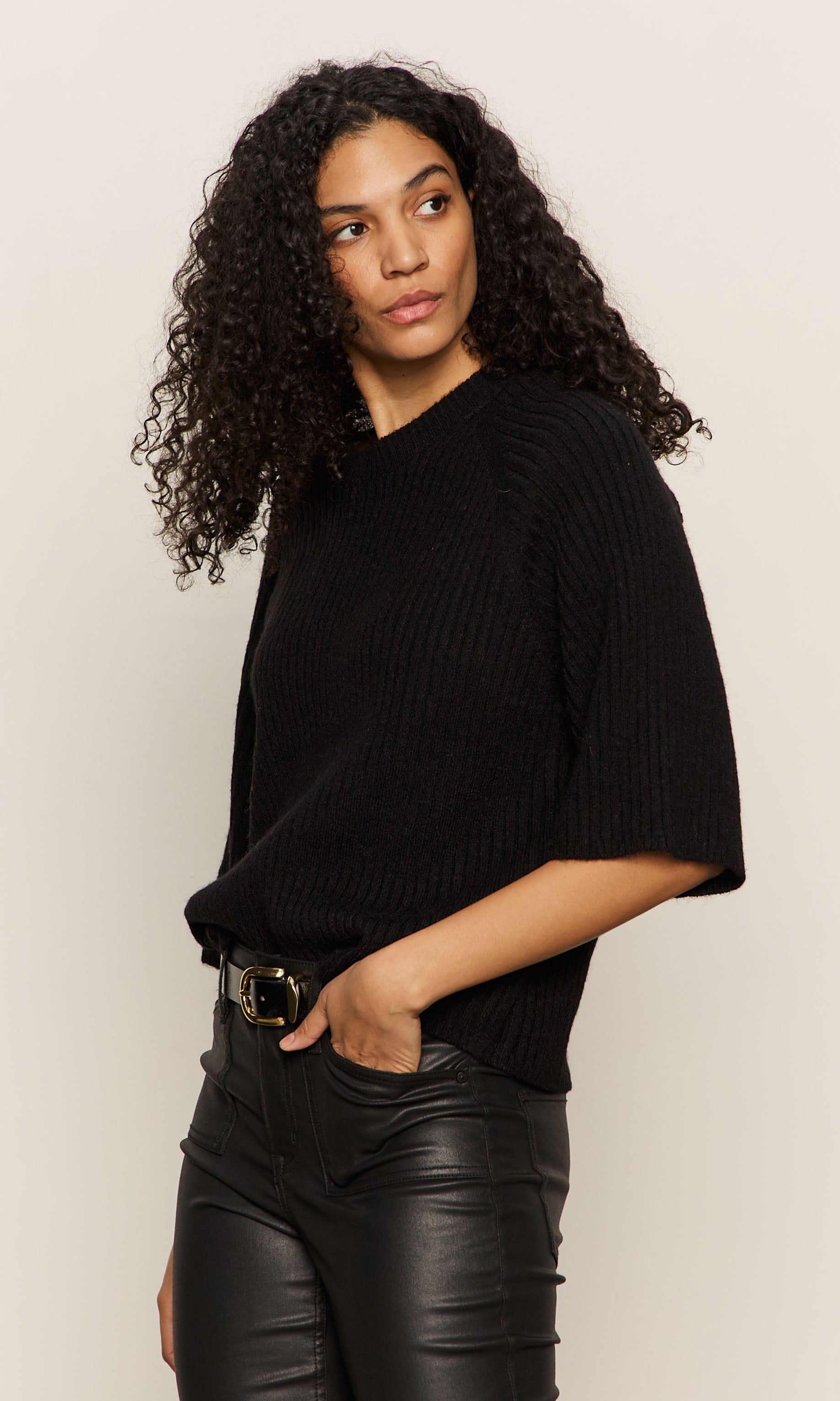 RIBBED SWEATER TEE