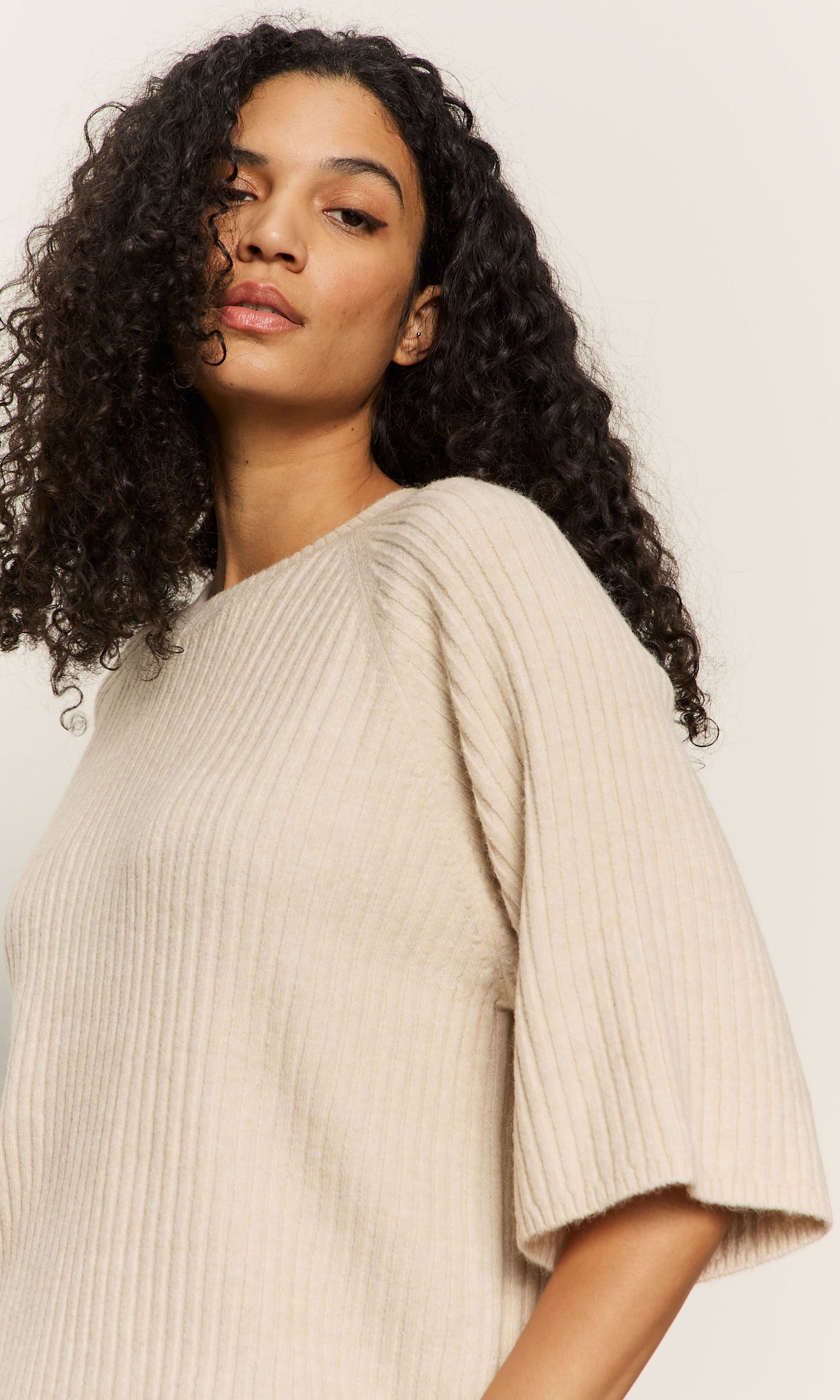 RIBBED SWEATER TEE