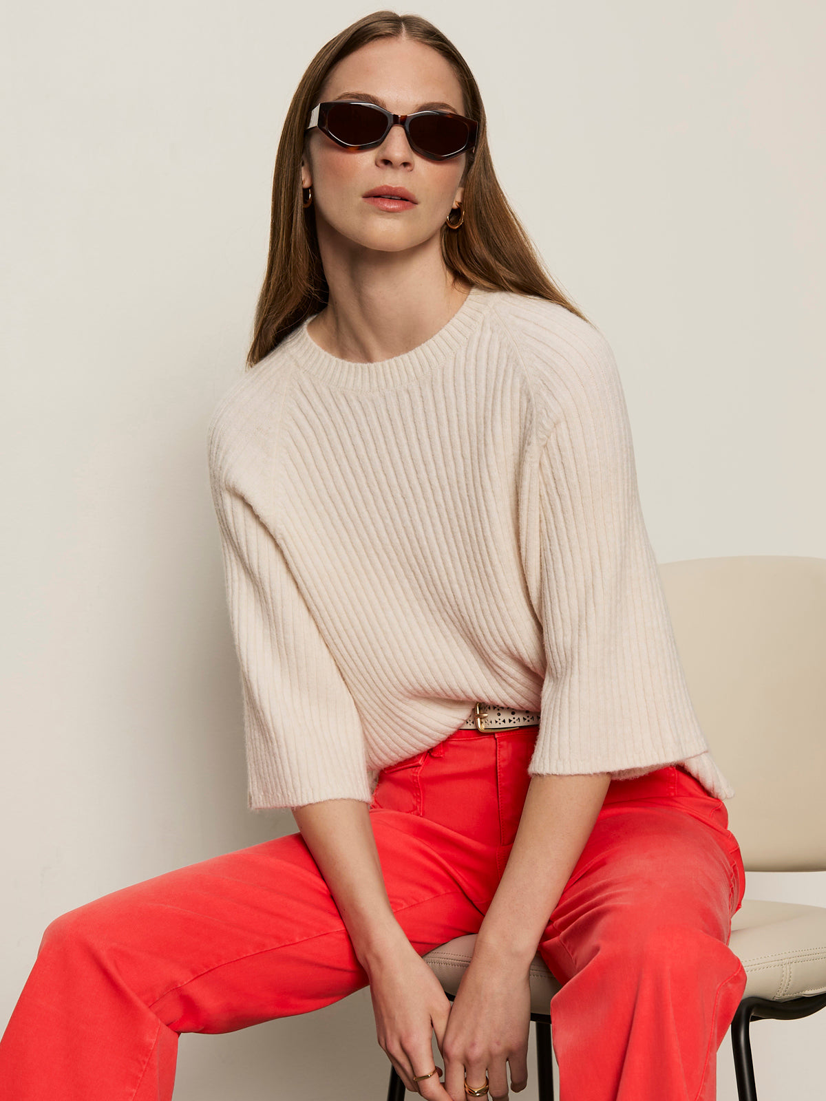 RIBBED SWEATER TEE