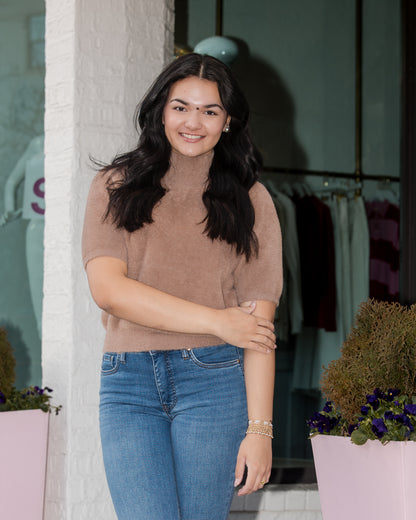 Colie Crop Sweater - Warm Sand