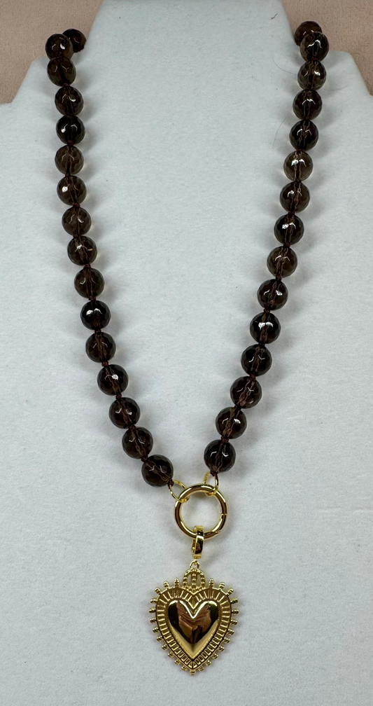 Brown Heart Necklace