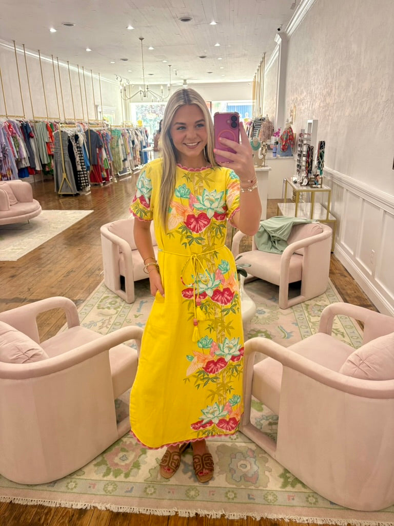 Tess Midi Dress - Tropical Bamboo